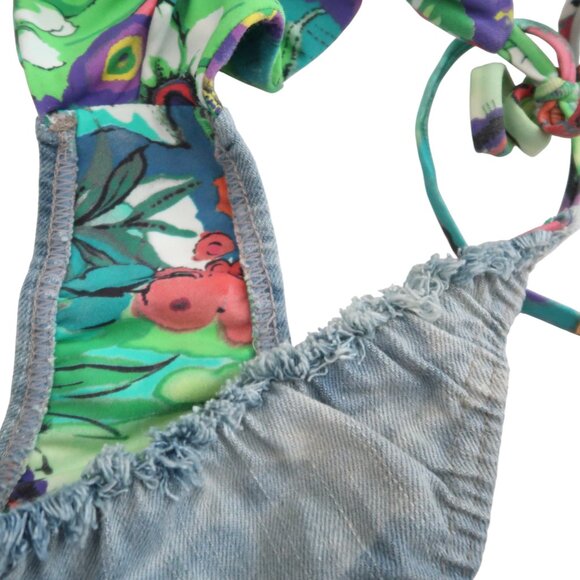 AMIR SLAMA floral print bikini swimsuit S M - Picture 4 of 6